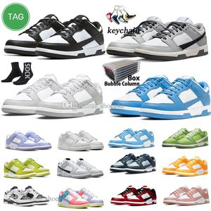 Herren Damen Laufschuhe Weiß Schwarz Active Fuchsia Panda Pigeon Light Smoke Grey UNC Chicago Medium Olive Court Purple Syracuse Easter Herren Low Sneakers Trainer