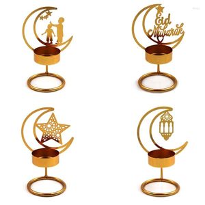 Держатели свечей в арабском стиле металлический золотой держатель поддержка припасы для романтического обеденного стола капля столового стола