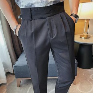 Garnitury męskie 2023 Summe Suited Suitle Pants Men Slim Fit Business Casual Sudy