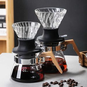 Potrawy kawy Glass Kettle Regulowany filtr kawy Botowanie filtra Postan Eksplozja Postan kawy ręcznie robiona kawa