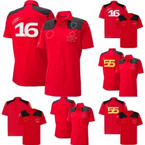 2023 New F1 Racing Clothing Shirts T-shirt Formula 1 Team Drivers Same Summer Red Short-sleeved Shirt T-shirts Mens Workwear Custom