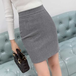 Skirts 2023 New Fashion Office Lady Pencil Skirt Spring Summer Elegant High Waist Package Hip Womens Formal Short P230508