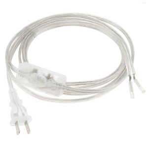 Lamp Holders Cord SPT-2 18AWG Replacement Power For Wiring With Button Switch US Plug Transparent Extension Cable