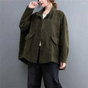 Frauen Jacken 2023 Stehkragen Korea Stil Street Fashion Herbst Bluse Mäntel Lose Frauen Outwear Kleidung Casual