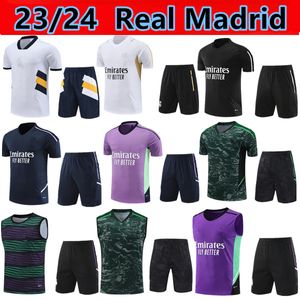 Conjuntos de fatos de treino de futebol 2023 2024 Conjunto de fatos de treino Real madrids 23/24 BENZEMA kit de futebol masculino chandal futbol survetement madrides fato de treino camisa de futebol