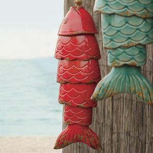 Dekorativa föremål Figurer Färgade Koi Fish Wind Chime Color Koi Fish Wind Chimes Outdoor Harts Wind Chimes Pendant Christmas Gift Garden Decoration 230508