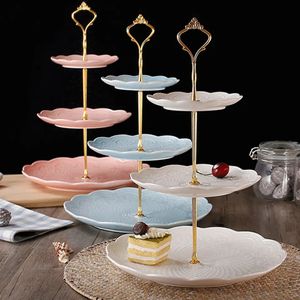 100pcs Wedding Party Birthday 2 or 3 Tier Metal Cake Stand Center Handles ,Cupcake Cookie Dessert Tray Plate Fittings Hardware