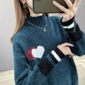 Blusas femininas qnpqyx chenille gurtleneck 2023 mulheres suéter de meio de colarinho de colarinho de colar