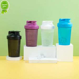 New Sport Shaker Bottle 400ml Whey Protein Powder Mixing Bottle Sport Fitness Gym Shaker Outdoor Portable Plastic Drink Bottle