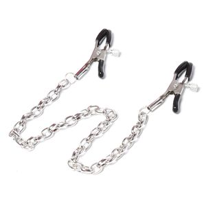 Adult Toys Metal Nipple Clamp with Metal Chain for Women Fetish to Breast Labia Clip Stimulation Massager Bdsm Bondage Sex Products 230508