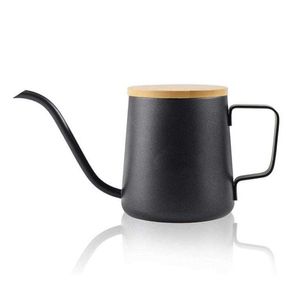 Coffee Pots Drip kettle 250ml 350ml coffee teapot non stick coating food grade drip kettle swan neck thin mouth stainless steel P230508