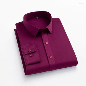 Camicie casual da uomo Camicia da uomo elastica non stirabile abbottonata manica lunga lavoro da lavoro camicia da lavoro da ufficio taglie forti uomo abbigliamento da lavoro estivo 6xl