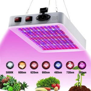 LED GROW Light 1000W vattentät fytolamp Full Spectrum 2 -läge Switch Veg Bloom Indoor Plant Growth Lamp för växthus