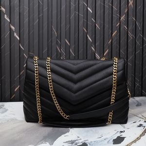 Oryginalna wysokiej jakości damska torba na ramię Projektant mody luksusowe torebki torebki LOULOU puchowa torba na łańcuch marka klasyczna klapka matowa skórzana torba na ramię Crossbody Bag