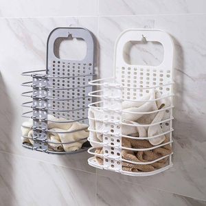 Organizzazione pieghevole cesto sporco sporco muro di plastica portatile cestino per la lavanderia del bagno cesto vestiti sporchi cestino