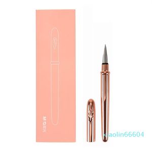 Mode Elegant Rose Gold 0,5 mm Fountain Pen med presentförpackning High-End Metal Ink Penns for Student and Women Writing Stationery