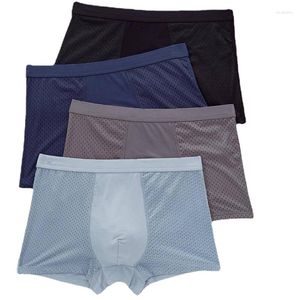 Underpants 4pcs Men's Panties Men Underwear Boxershorts Boxer Ropa Interior Hombre Calzoncillos Breathable Hole Large Size