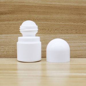 300pcs 30ml Plastic Roll On Bottles White Empty Roller Bottle 30cc Rol-on Ball Bottle Deodorant Perfume Lotion Light Container Personal Care