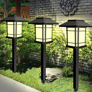 Solar LED Light Outdoor Waterproof Abs Panel Garden Lights Plug-In Small Room Lamp Courtyard Decoration