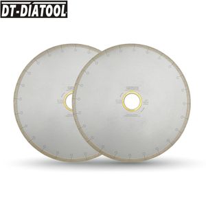 Zaagbladen DTDIATOOL 2pcs 300/350mm Wet Diamond Ceramic Cutting Disc Saw Blades With Hook Slot Bore 60mm with 50mm Reducer For Tile Marble