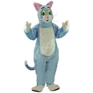 Adult size Blue Cat Mascot Costumes Cartoon Character Outfit Suit Xmas Outdoor Party Outfit Adult Size Promotional Advertising Clothings