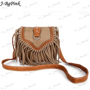 Borse da sera Borsa bohémien Boho Free Spirit Tassel Cross Body Purse Retro Hippie Designer Women's Gypsy Fringe Bohemian Shoulder Bag T230508