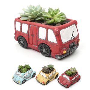 Fioriere Vasi Creativo Forma di auto retrò Vasi per piante grasse Mini vaso di fiori Vaso di fiori decorativo per desktop Micro paesaggio Decorazioni per il giardino di casa 230508