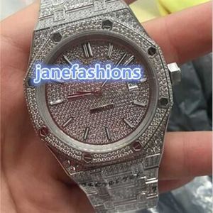 Piquet Audemar Hot Watch Mens Mensy Diamond Watches Серебряные модные часы Silver Ice Diamond Watches Популярные хип -хоп RSTYLE Автоматические механические часы высокое качество