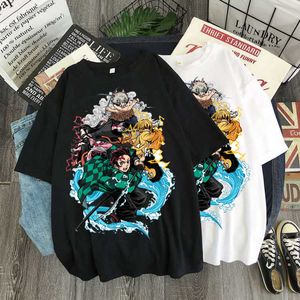 T-shirt japońskie anime Demon zabójca krótkie t-shirt damskie Kawaii Kimetsu no yaiba graficzny unisex y2k odzież top p230603