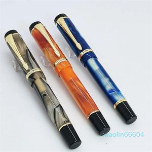 Fountain Pens Kaigelu 316B Pen F EF Nib Beautiful Marble Amber Pattern Ink Writing Gift For Office Business The Trumpet