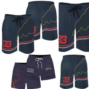 2023 Ny F1 Team Summer Shorts Formel 1 Racing Driver Men's Shorts Outdoor Extreme Sports Beach Short Pants Casual Pant Plus Size