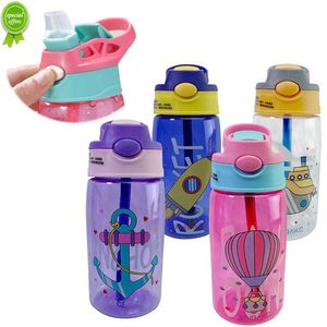 480Ml Kids Sippy Cup Water Bottles Creative Cartoon Feeding With Straws And Lids Spill Proof Portable Toddlers Drinkware