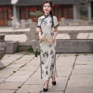 Ethnic Clothing High-quality Fashion Retro-style Traditional Chinese Dress Qipao Elegant Sexy Daily Life Wearing The Summer Qipao.