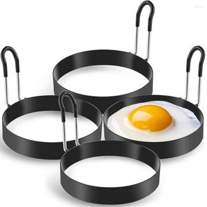 Baking Moulds Eggs Rings 4 Pack Stainless Steel Egg Cooking Pancake Mold For Frying And Omelet