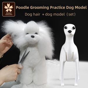 Toys Poodle pet simulation hair beauty fake dog model practice dog standard poodle whole body fake hair