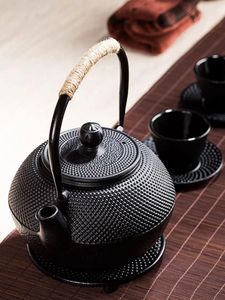 Teaware 300/1200 ml czarny japoński żelazny czajniczka duża pojemność Teapot Kuchnia Heatresantna wrzące wodę herbatę Zestaw herbaciany