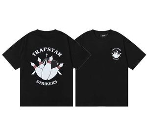 デザイナー ファッション 衣類 Tシャツ Tシャツ ハイストリート トラップスター スモール ファッション サイン レタープリント ハイストリート リラックス カジュアル メンズ レディース ラウンドネック 半袖 Tシャツ