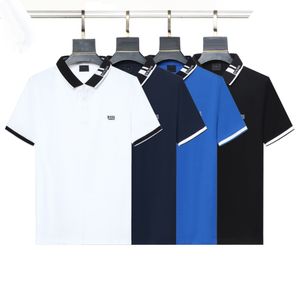 Designer-Business-Herrenpolohemden, schwarz-weiße Modemarke aus Frankreich, Herren-T-Shirts, bestickte Armbänder, Buchstabenabzeichen, Poloshirt, Grafik-T-Shirt, Polosport, Golf, V4