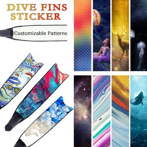 Fins Gloves Scuba Diving Film Pattern Protection Suitable Dive Leaderfins Mantra C4 Paste Customization Waterproof 230509