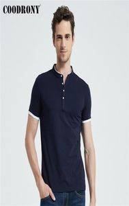 Coodrony Brand Soft Cotton Short Sleeve T -shirt Men Kleding Summer Allmatch Business Casual Mandarin Collar T -shirt S95092 2203288061268