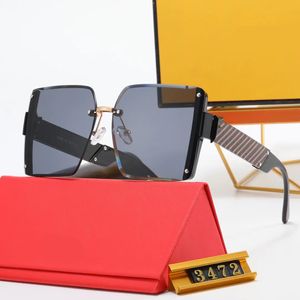 Gafas de sol de lujo para hombre diseñador de verano Gafas de playa Sombras de gafas polarizadas con lentes de sol de gran tamaño vintage de mujeres con caja de sol con caja