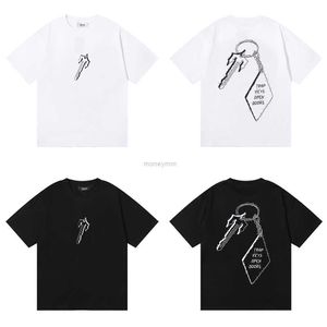 Дизайнерская модная одежда Tshirt Tees Trapstar London Trap Keys Open Doors Tee Key Print Футболка с коротким рукавом Летняя роскошь Повседневная хлопковая уличная одежда Спортивная одежда Топы