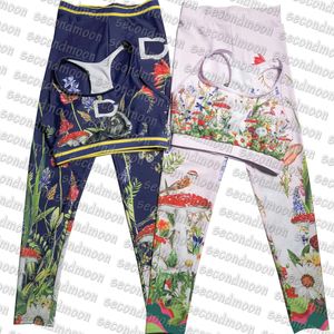 Women Gym Tracksuit Sport Croped Top Rabbit Print Yoga Outfit Summer Two Piece Tracksuits