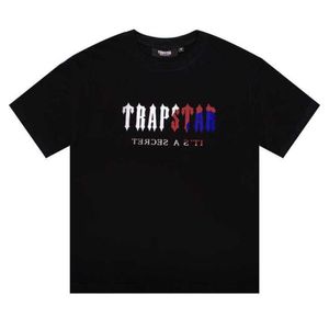 Designer Fashion Abbigliamento Tshirt Tees Small Trendy Trapstar Gradient Letter Stampa Manica corta Estate Allentato Casual Unisex Tshirt in puro cotone Cotone casual di lusso