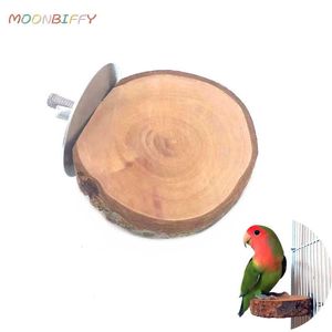 Supplies Round Wooden Squirrel Parrot Bird Perch Stand Platform Pet Bird Hanging Toy