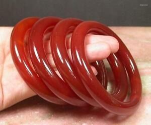 Bangle CHINESE Red AGATE JADE Round Circle Bracelet 59-62 Mm