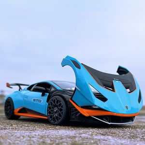 Diecast Model 1 18 HURACAN STO Alloy Sports Car Model Diecast Metal Toy Vehicles Car Model High Simulation Collection Kids Toy Gift Decoration 230509