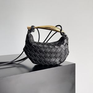 Mini Crossbody Bag With Metallic Top Handle Designer Bag 10A Mirror quality Intrecciato Leather Mini Sardine Tote Bag B02V