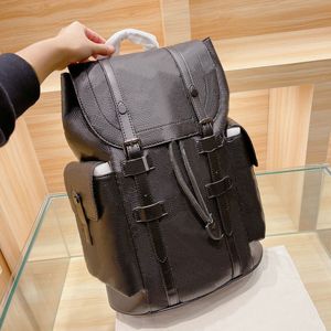 leather backpack men women large capacity travel bag Christopher MM designer Backpack M55699