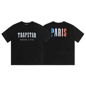 Tasarımcı Moda Giyim Tişört Tees Trapstar Kısa Kollu T-Shirt Paris Hop Rap Matkap Günlük Pamuk Sokak Giyim Spor Giyim Üstleri Rock Hip Hop Satılık